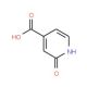 2-Hydroxy-isonicotinic acid (CAS 22282-72-0) - chemical structure image