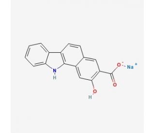 2-Hydroxybenzo[a]carbazole-3-carboxylic acid sodium salt (CAS 116353-24-3) - chemical structure image