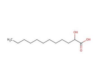 2-Hydroxydodecanoic acid (CAS 2984-55-6) - chemical structure image