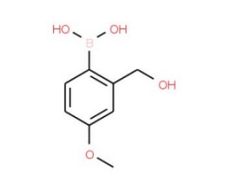 2-(Hydroxymethyl)-4-methoxyphenylboronic acid (CAS 762263-92-3) - chemical structure image