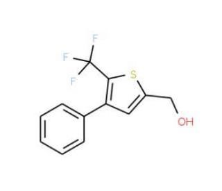 2-(Hydroxymethyl)-4-phenyl-5-(trifluoromethyl)thiophene - chemical structure image