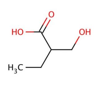 2-(Hydroxymethyl)butanoic Acid (CAS 4374-62-3) - chemical structure image