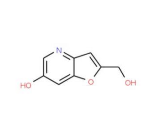 2-(Hydroxymethyl)furo[3,2-b]pyridin-6-ol (CAS 1186310-89-3) - chemical structure image