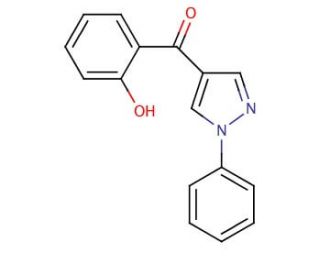 2-Hydroxyphenyl 1-phenyl-1H-pyrazol-4-yl ketone (CAS 61466-44-2) - chemical structure image