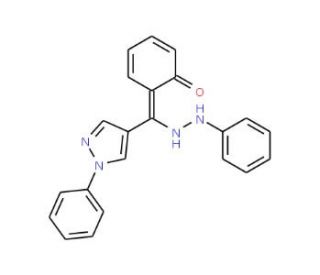 (2-hydroxyphenyl)(1-phenyl-1H-pyrazol-4-yl)methanone phenylhydrazone (CAS 74990-94-6) - chemical structure image