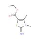 2-Imino-3,4-dimethyl-2,3-dihydro-thiazole-5-carboxylic acid ethyl ester (CAS 57591-82-9) - chemical structure image