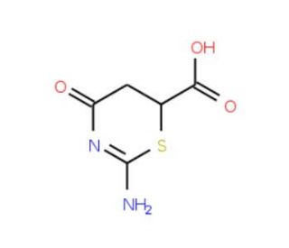 2-Imino-4-oxo-[1,3]thiazinane-6-carboxylic acid (CAS 70596-36-0) - chemical structure image
