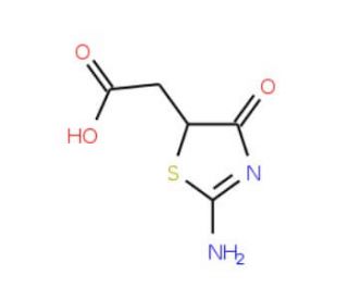 (2-Imino-4-oxo-thiazolidin-5-yl)-acetic acid (CAS 33176-41-9) - chemical structure image