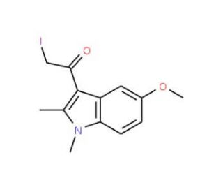 2-Iodo-1-(5-methoxy-1,2-dimethyl-1H-indol-3-yl)-ethanone - chemical structure image