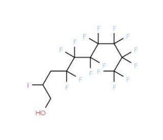 2-Iodo-1H,1H,2H,3H,3H-perfluorodecan-1-ol (CAS 16083-64-0) - chemical structure image