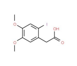 (2-Iodo-4,5-dimethoxyphenyl)acetic acid (CAS 35323-09-2) - chemical structure image