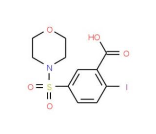 2-iodo-5-(morpholine-4-sulfonyl)benzoic acid - chemical structure image