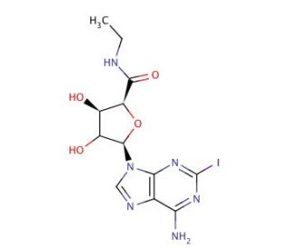 2-Iodo-5&prime;-ethylcarboxamido Adenosine (CAS 141018-29-3) - chemical structure image