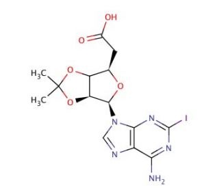 2-Iodo Adenosine 5&prime;-Carboxy-2&prime;,3&prime;-acetonide (CAS 141018-26-0) - chemical structure image