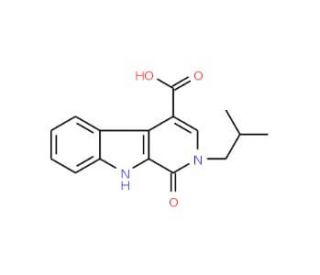 2-Isobutyl-1-oxo-2,9-dihydro-1H-beta-carboline-4-carboxylic acid - chemical structure image