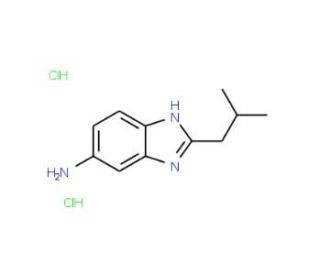 2-Isobutyl-1H-benzoimidazol-5-ylamine dihydrochloride - chemical structure image
