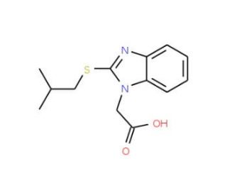 (2-Isobutylsulfanyl-benzoimidazol-1-yl)-acetic acid - chemical structure image