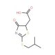 [2-(Isobutylthio)-4-oxo-4,5-dihydro-1,3-thiazol-5-yl]acetic acid - chemical structure image