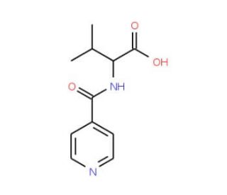 2-(isonicotinoylamino)-3-methylbutanoic acid - chemical structure image