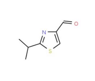 2-Isopropyl-1,3-thiazole-4-carbaldehyde (CAS 133047-46-8) - chemical structure image