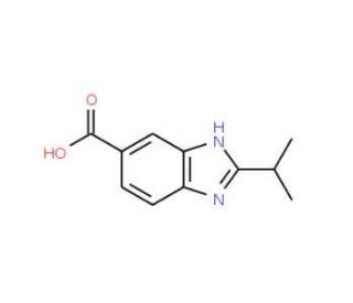 2-Isopropyl-1H-benzoimidazole-5-carboxylic acid (CAS 505078-93-3) - chemical structure image