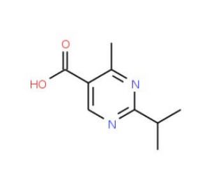2-Isopropyl-4-methyl-pyrimidine-5-carboxylic acid (CAS 954233-00-2) - chemical structure image