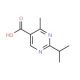 2-Isopropyl-4-methyl-pyrimidine-5-carboxylic acid (CAS 954233-00-2) - chemical structure image