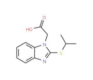 [2-(Isopropylsulfanyl)-1H-benzimidazol-1-yl]acetic acid - chemical structure image