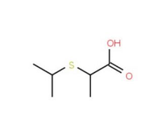 2-(isopropylthio)propanoic acid - chemical structure image