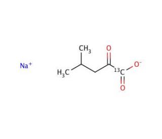 2-Keto-4-methylpentanoic acid-1-<sup>13</sup>C sodium salt (CAS 93523-70-7) - chemical structure image
