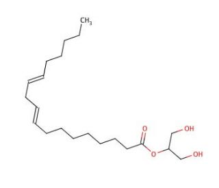 2-Linoleoyl-rac-glycerol (CAS 3443-82-1) - chemical structure image