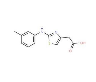 (2-m-Tolylamino-thiazol-4-yl)-acetic acid - chemical structure image