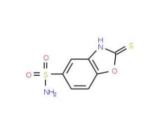 2-Mercapto-1,3-benzoxazole-5-sulfonamide - chemical structure image