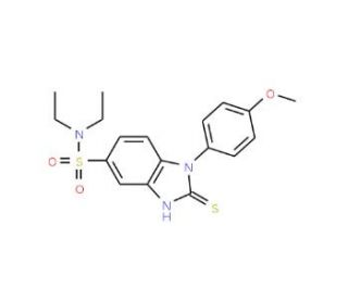 2-Mercapto-1-(4-methoxy-phenyl)-1H-benzoimidazole-5-sulfonic acid diethylamide - chemical structure image