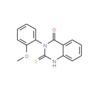 2-Mercapto-3-(2-methoxy-phenyl)-3H-quinazolin-4-one (CAS 1031-67-0) - chemical structure image