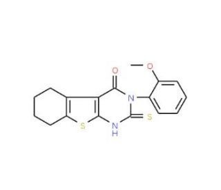 2-Mercapto-3-(2-methoxy-phenyl)-5,6,7,8-tetrahydro-3H-benzo[4,5]thieno[2,3-d]pyrimidin-4-one - chemical structure image
