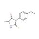 2-mercapto-3-(4-methoxyphenyl)-5-methyl-3,5-dihydro-4H-imidazol-4-one - chemical structure image