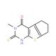 2-mercapto-3-methyl-3,5,6,7-tetrahydro-4H-cyclopenta[4,5]thieno[2,3-d]pyrimidin-4-one - chemical structure image