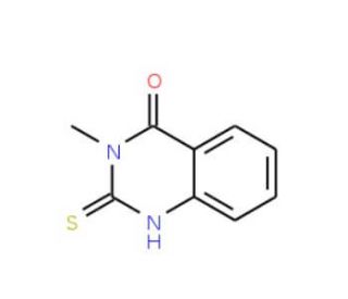 2-Mercapto-3-methyl-3H-quinazolin-4-one (CAS 1705-09-5) - chemical structure image
