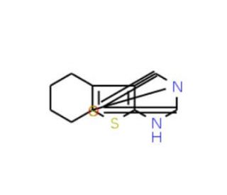 2-Mercapto-3-methyl-5,6,7,8-tetrahydro-3H-benzo[4,5]thieno[2,3-d]pyrimidin-4-one (CAS 38201-61-5) - chemical structure image