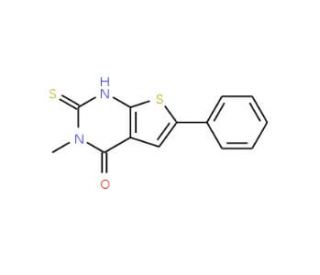 2-Mercapto-3-methyl-6-phenyl-3H-thieno[2,3-d]pyrimidin-4-one - chemical structure image