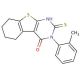 2-Mercapto-3-o-tolyl-5,6,7,8-tetrahydro-3H-benzo[4,5]thieno[2,3-d]pyrimidin-4-one - chemical structure image