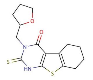 2-mercapto-3-(tetrahydrofuran-2-ylmethyl)-5,6,7,8-tetrahydro[1]benzothieno[2,3-d]pyrimidin-4(3H)-one - chemical structure ima