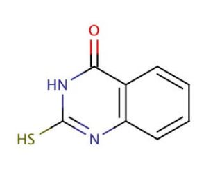 2-Mercapto-4(3H)-quinazolinone (CAS 13906-09-7) - chemical structure image