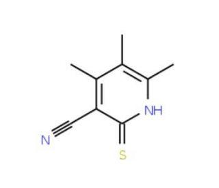 2-Mercapto-4,5,6-trimethylnicotinonitrile (CAS 128917-84-0) - chemical structure image