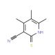 2-Mercapto-4,5,6-trimethylnicotinonitrile (CAS 128917-84-0) - chemical structure image