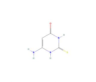 2-Mercapto-4-amino-6-hydroxypyrimidine (CAS 1004-40-6) - chemical structure image