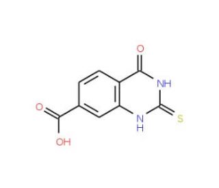 2-mercapto-4-oxo-3,4-dihydroquinazoline-7-carboxylic acid (CAS 422277-16-5) - chemical structure image