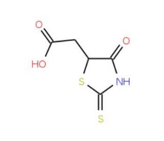 (2-Mercapto-4-oxo-4,5-dihydro-1,3-thiazol-5-yl)-acetic acid - chemical structure image