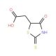 (2-Mercapto-4-oxo-4,5-dihydro-1,3-thiazol-5-yl)-acetic acid - chemical structure image